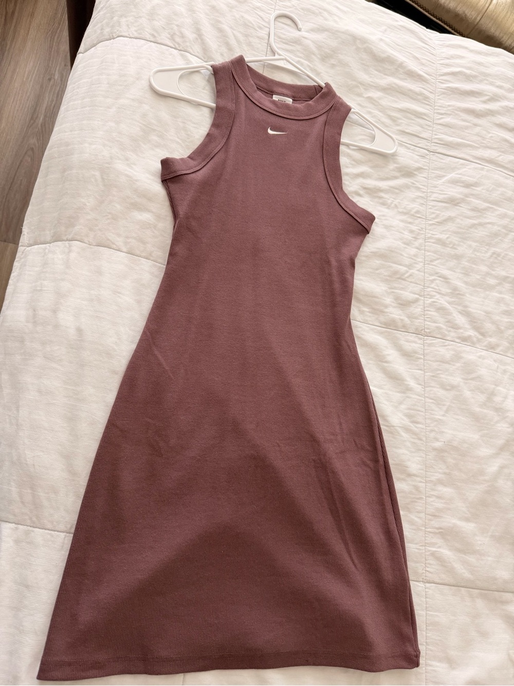 Nike Mauve Ribbed Sleeveless Mini Dress